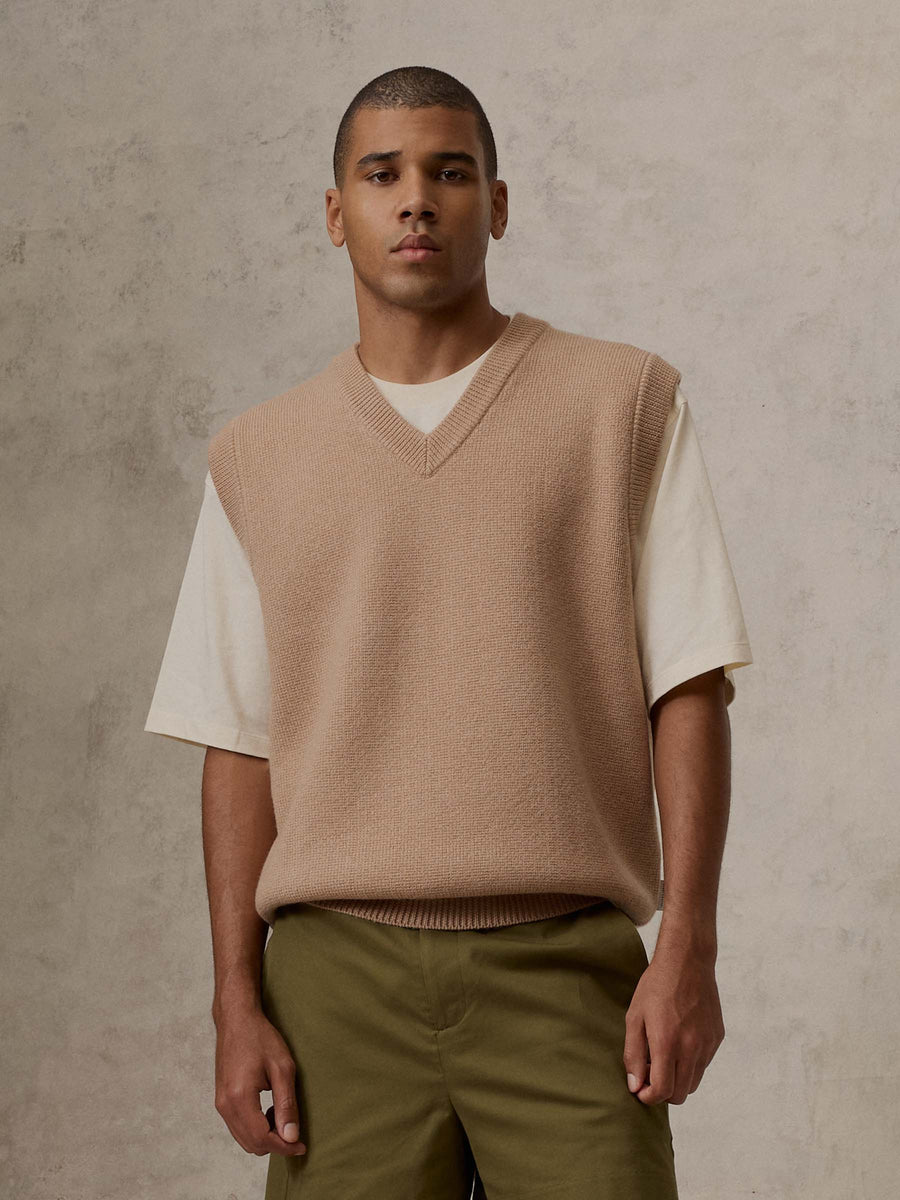 V-neck Merino Vest - Camel – JOSEPH & JAMES