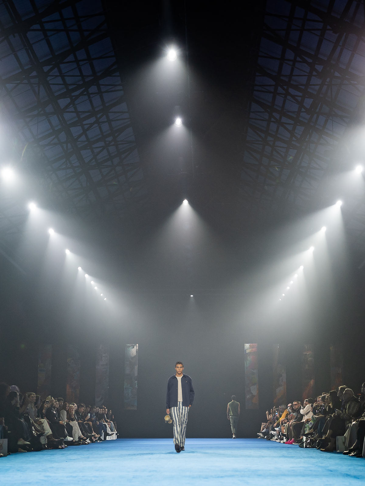 Model walking for JOSEPH & JAMES at Australian Fashion Week 2024