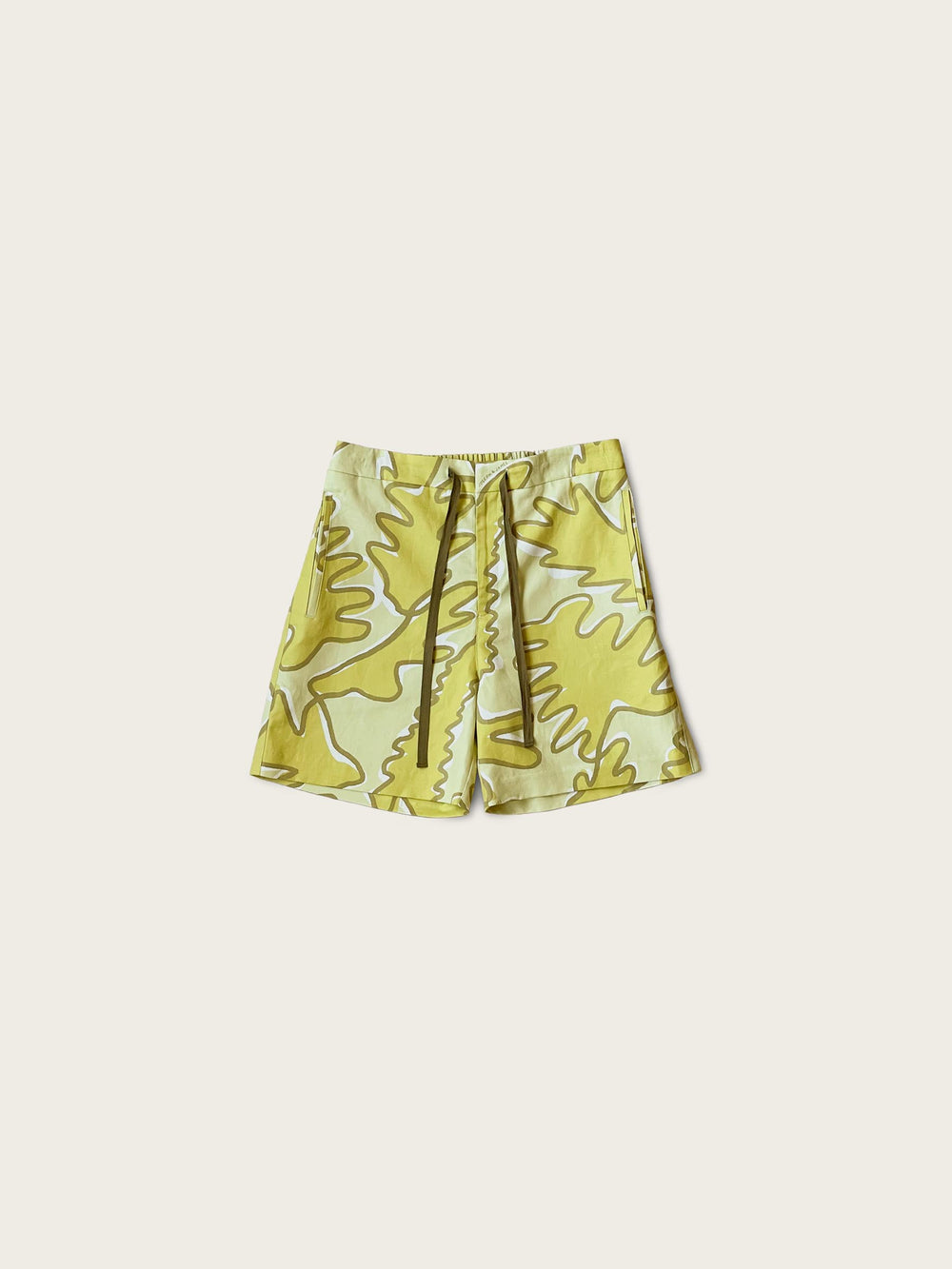 Relaxed Jogger Short - Evergreen Leafy print