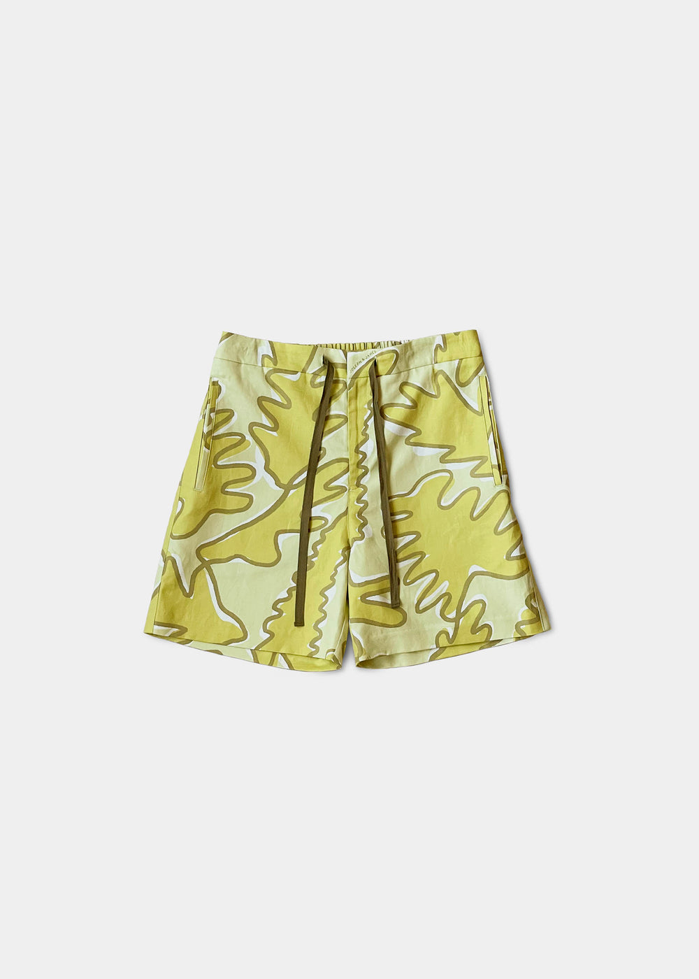 Relaxed Jogger Short - Evergreen Leafy print