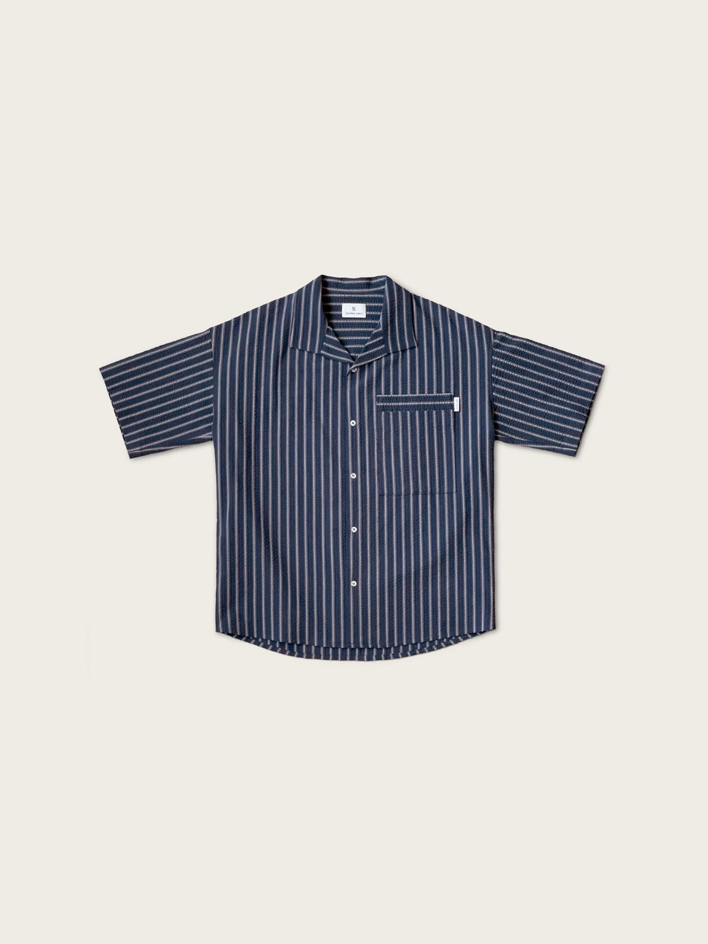 Striped Seersucker Shirt - Indigo Resort stripe