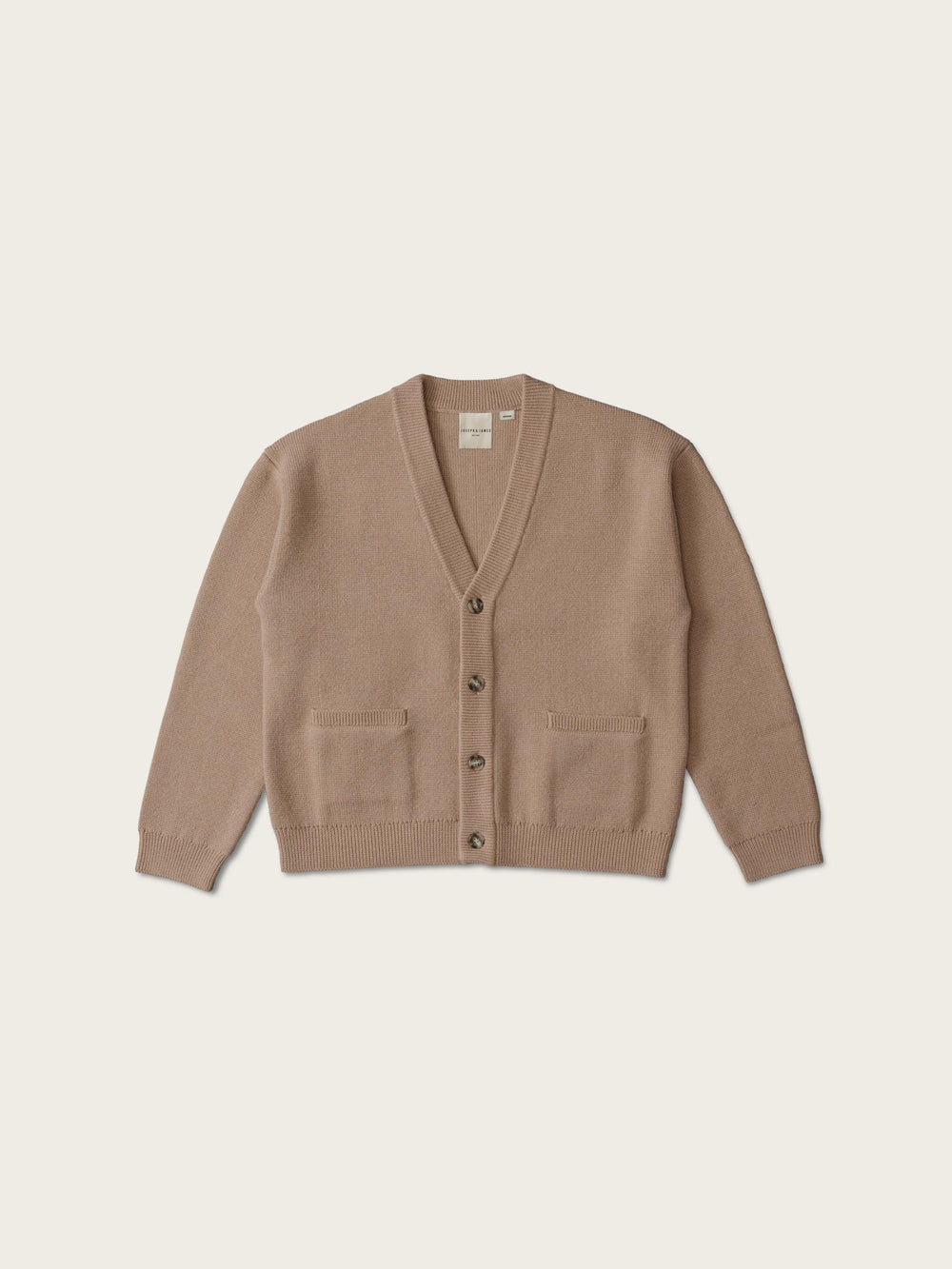 2-Pocket Merino Cardigan - Camel