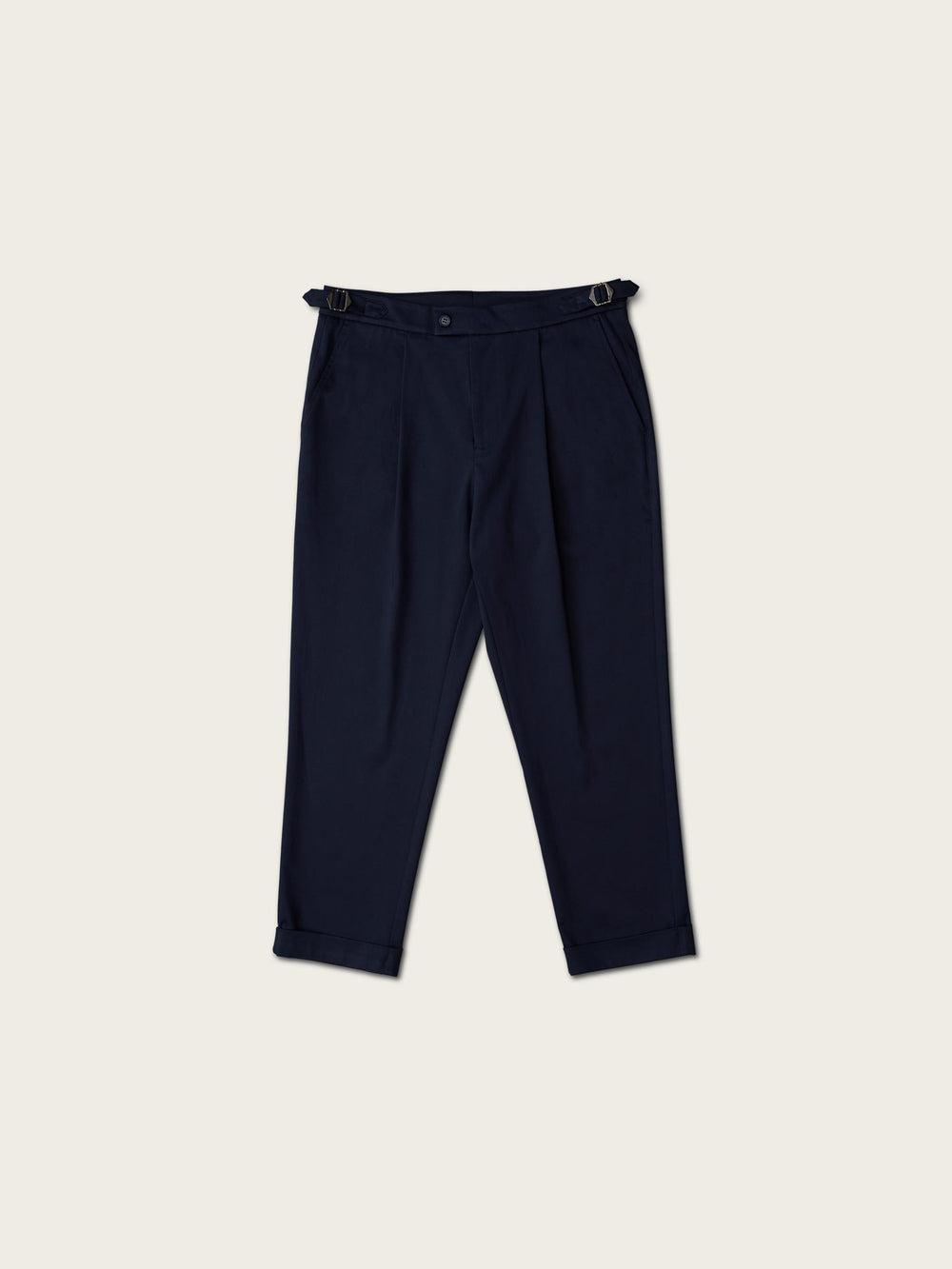 Cropped Pleated Trouser - Ink