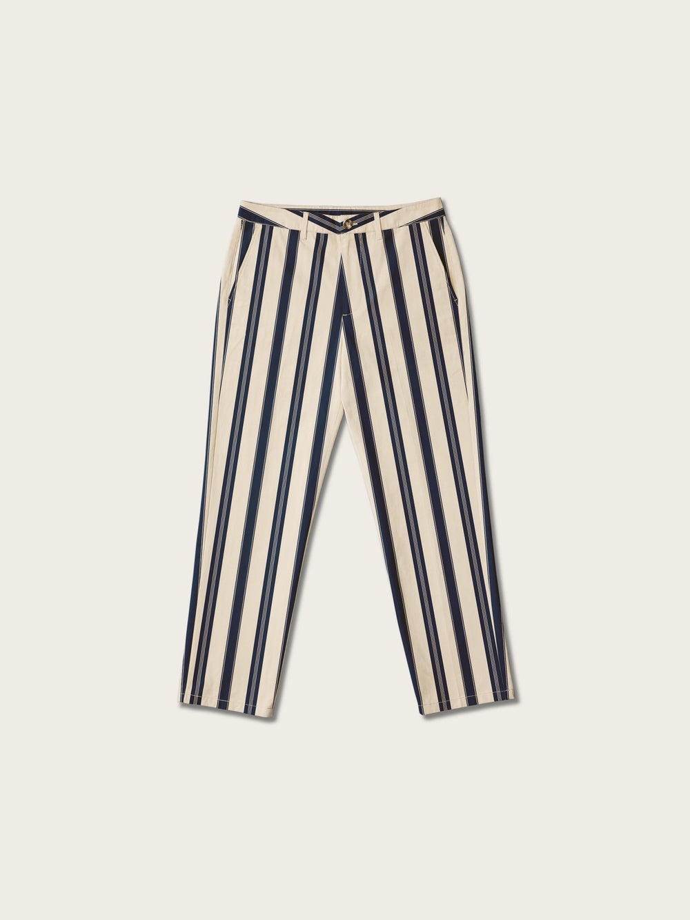 Straight Leg Trouser - Navy Stripe