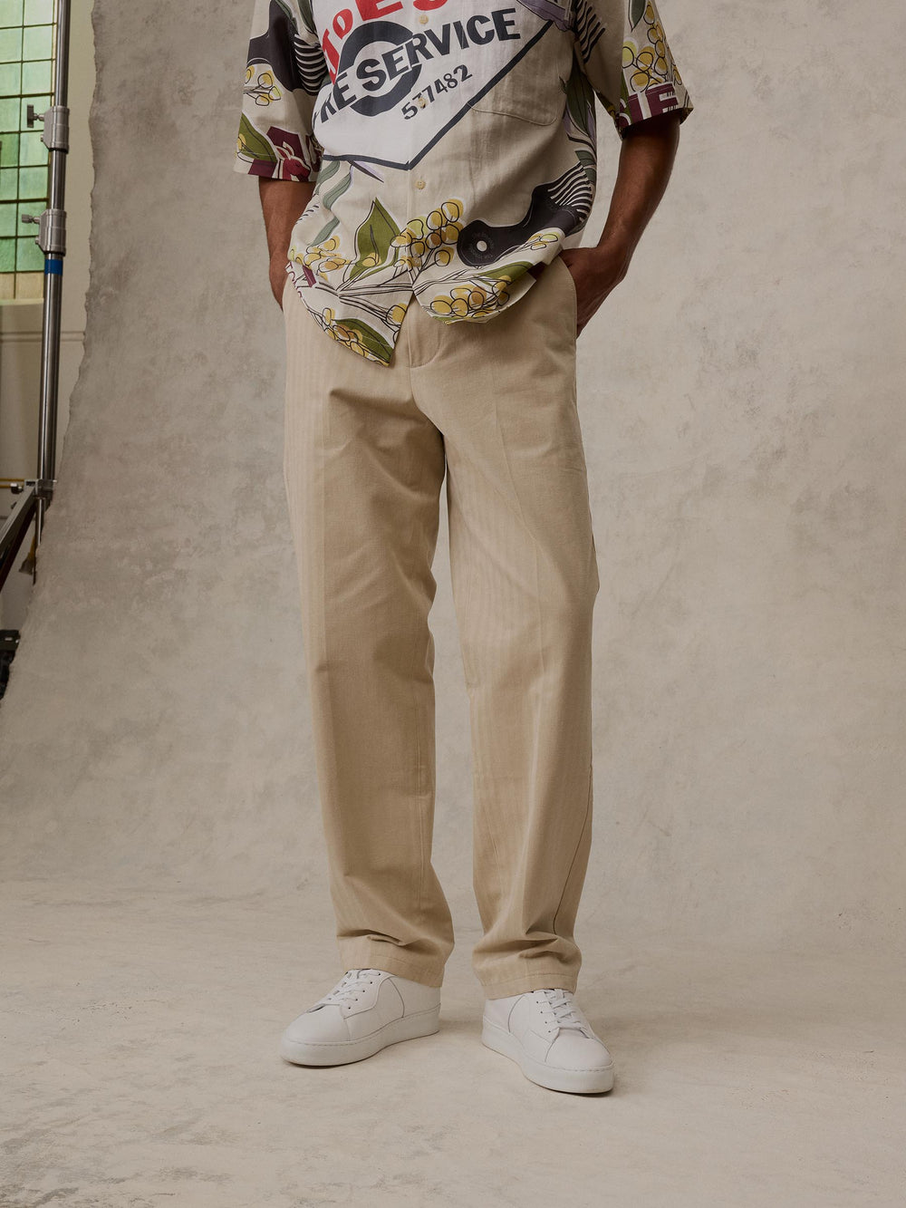 Straight Leg Trouser - Sand