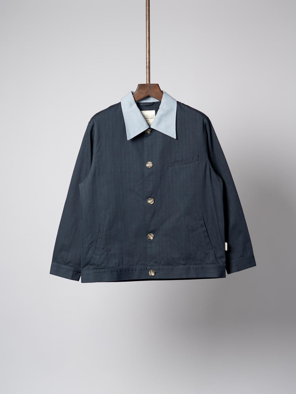 Contrast Collar Jacket - Ink