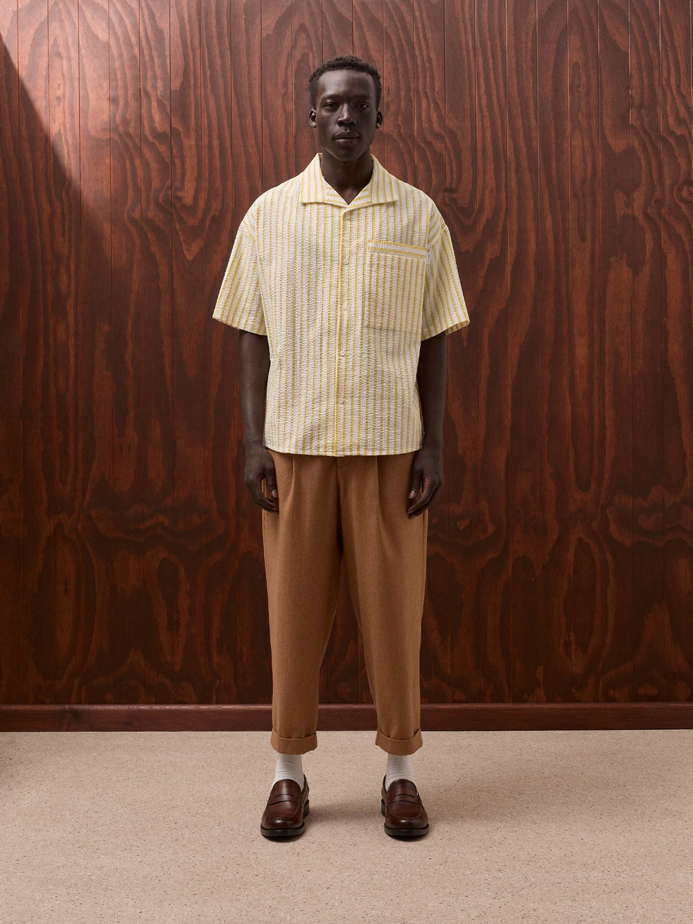 Striped Seersucker Shirt - Sunshine Resort stripe