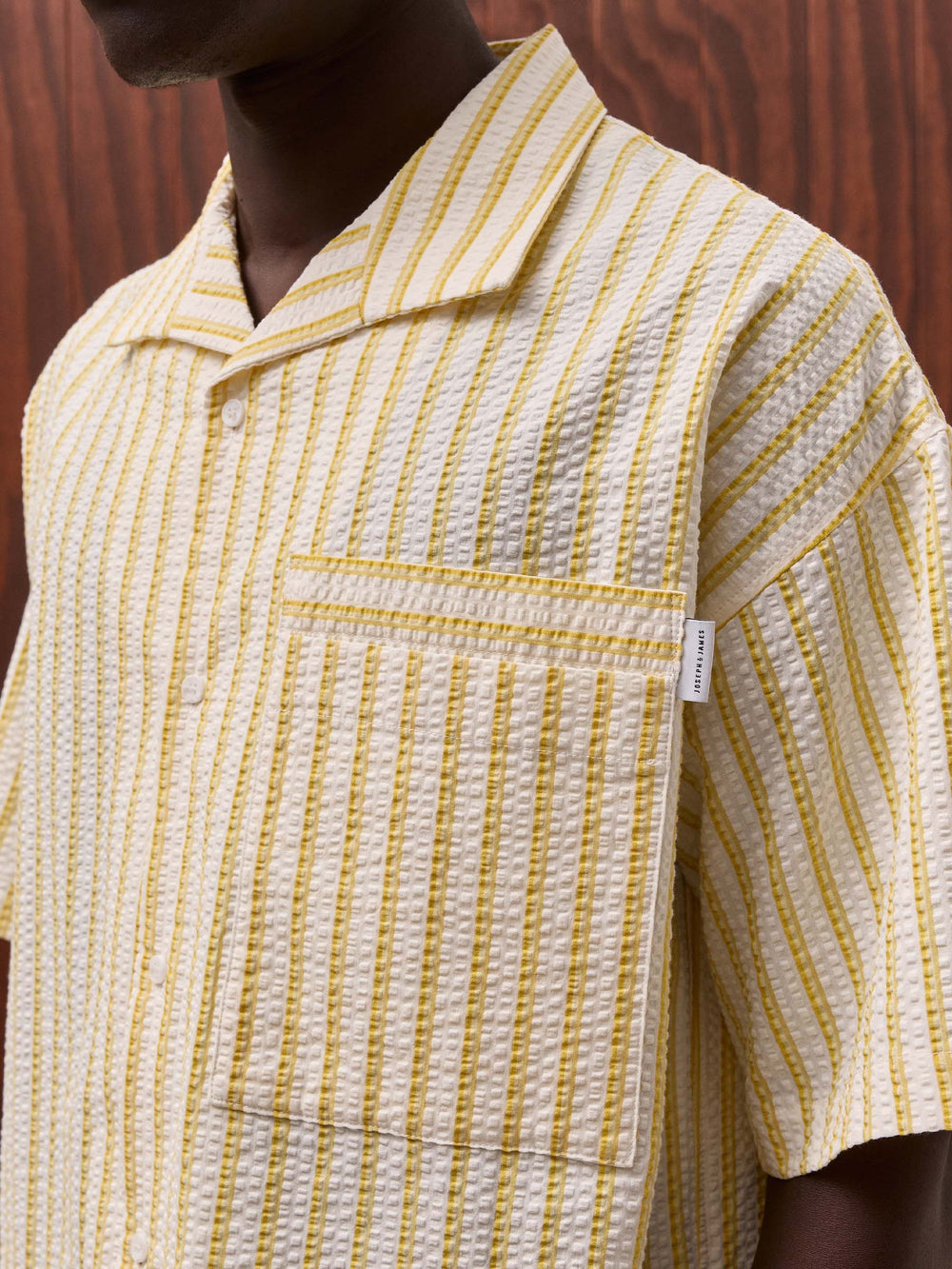 JOSEPH & JAMES - Striped Seersucker Shirt (Sunshine Resort stripe)